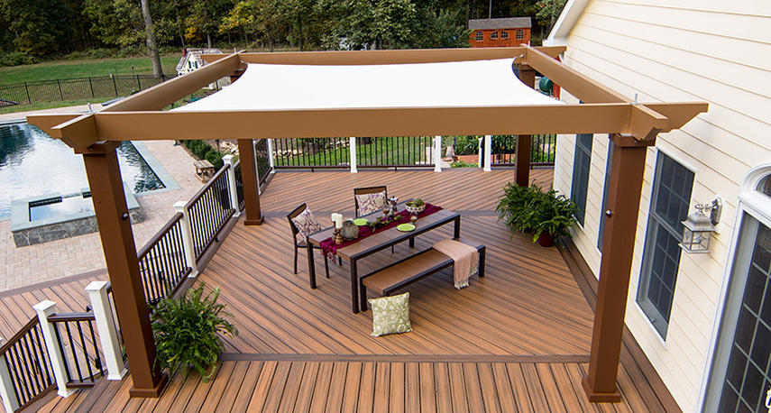 Covered Pergola Creates Perfect Atmosphere for Relaxing