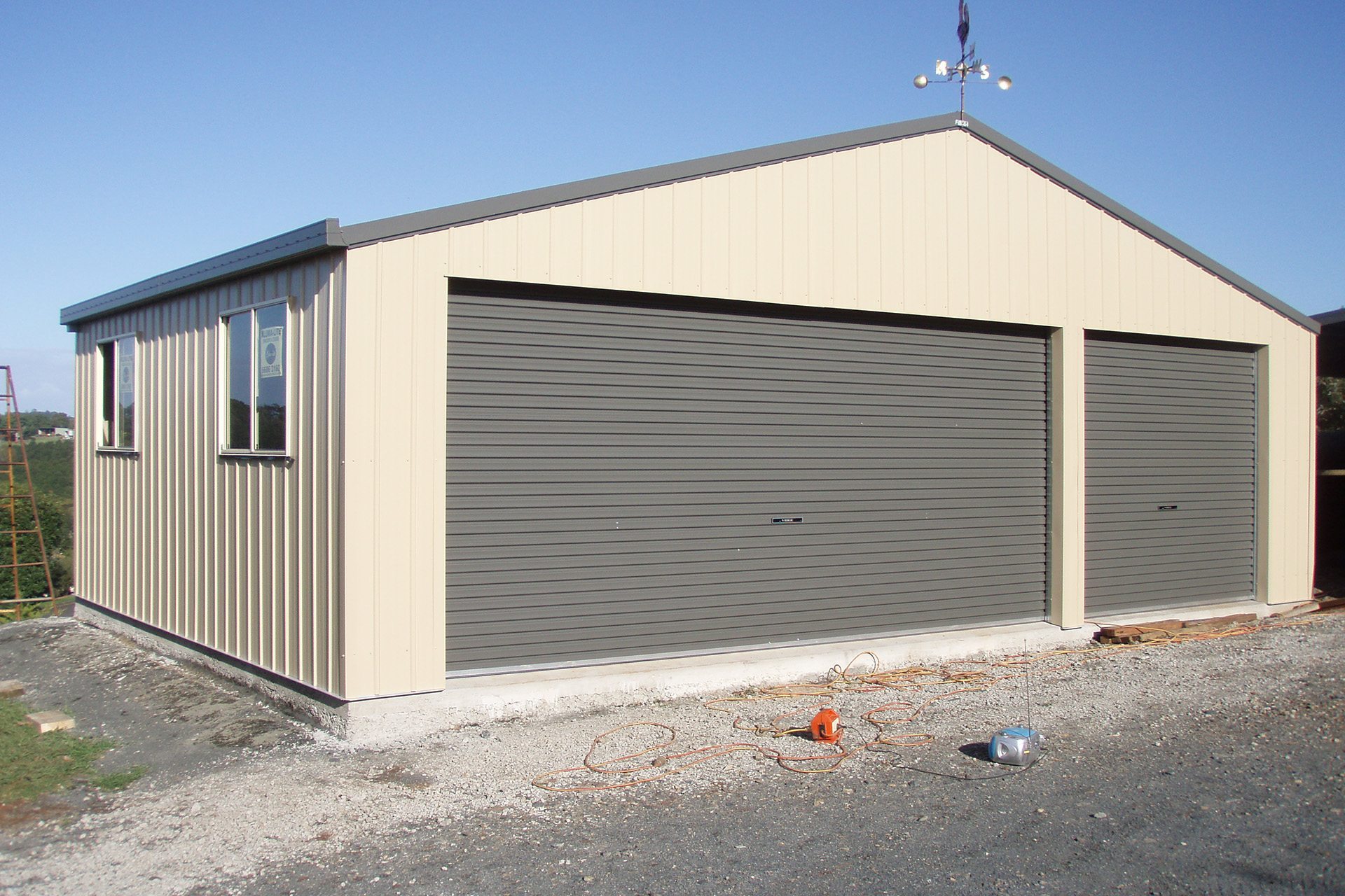 Garage sheds to protect vehicles
