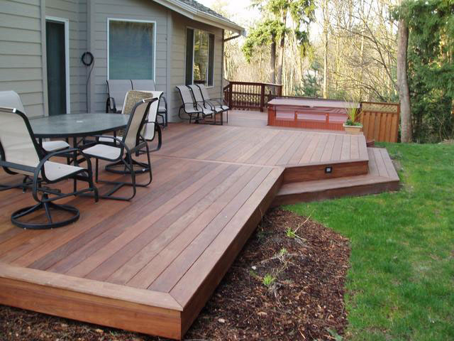 Make your patio luxuries by installing patio deck