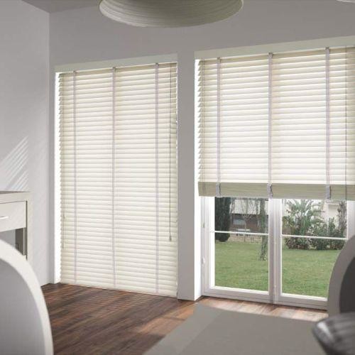 Use white wooden venetian blinds for perfect style