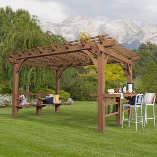 Place your vehicle and other important stuffs under wood gazebo
