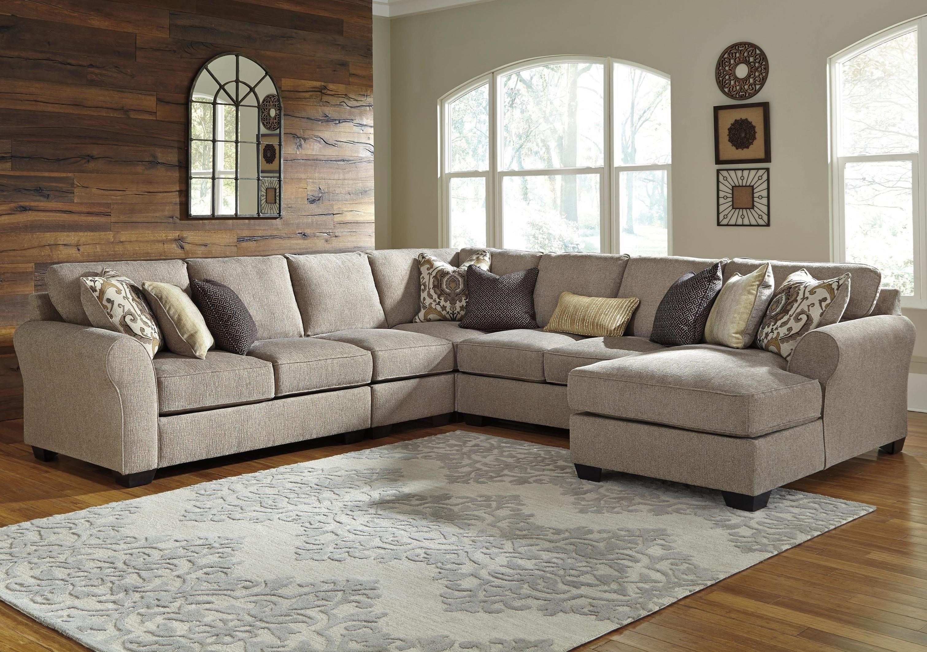 Benchcraft Pantomine 5-Piece Sectional with Right Chaise | Boulevard