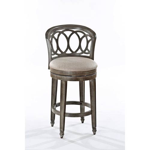 Hillsdale Furniture Adelyn Antique Silver And Gold Swivel Bar Stool