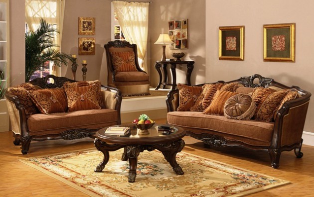 Setting your antique living
room