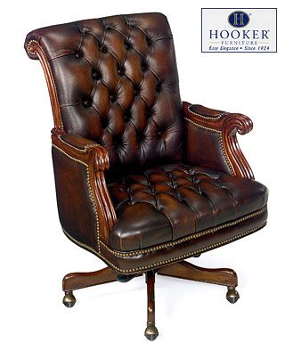 Hooker Brown Antique Leather Executive Office Chair | C15