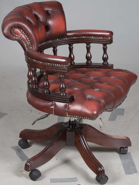 Antique Style Leather Office Chair