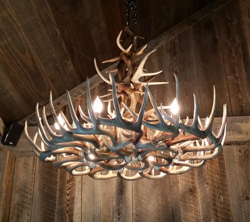 Unique antler chandeliers in Northwest Montana