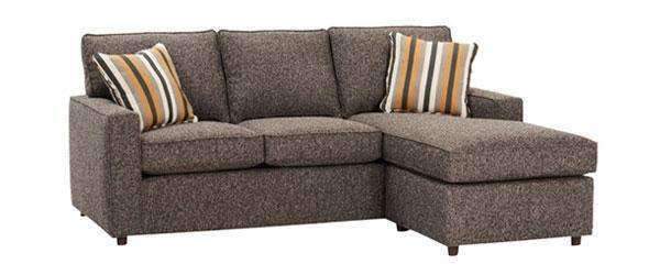 Jennifer Apartment Size Track Arm Reversible Chaise Sectional Sofa