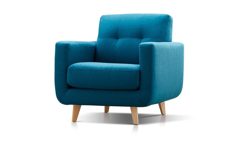 Coast scandi style teal armchair