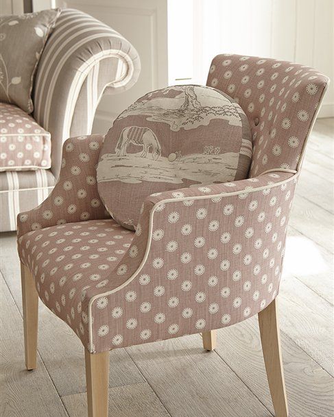 Armchairs Upholstered From Traditional Country Designer Fabrics