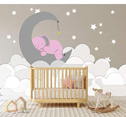 Amazon.com: e-Graphic Design Inc Elephant Moon Clouds And Stars