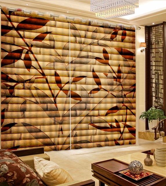 High quality Classic bamboo Curtains For Living room Thickness
