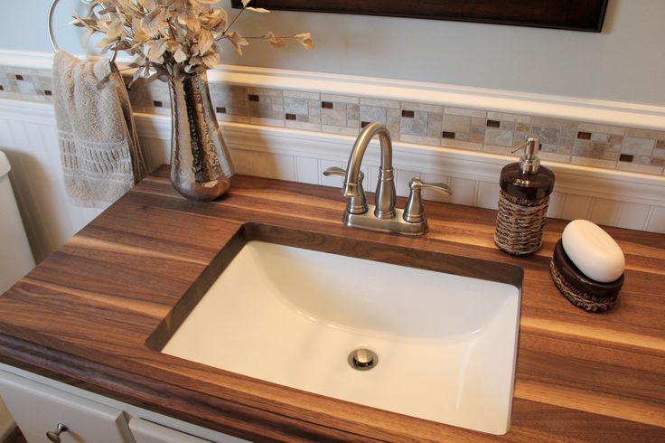 20 Bathrooms With Wooden Countertops