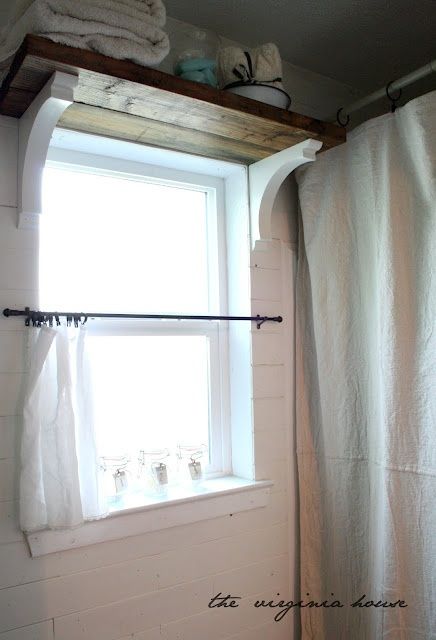 loving this window treatment for my own bathroom window!! | Small