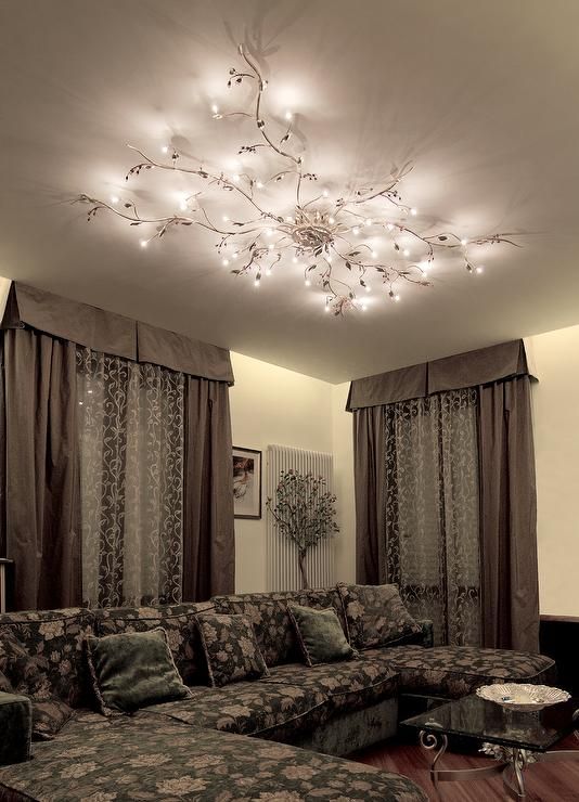 Mesmerize your guests with these gold contemporary style ceiling