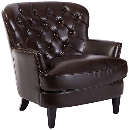 Amazon.com: Best Selling Tufted Brown Leather Club Chair: Kitchen