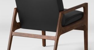 Peoria Wood Arm Chair Black Faux Leather - Project 62™ : Target