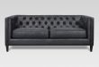 Lewes Tufted Sofa - Black - Threshold™ : Target