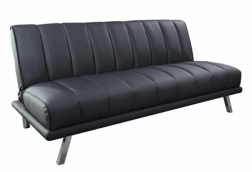 Black Leather Sofa Bed - Steal-A-Sofa Furniture Outlet Los Angeles CA