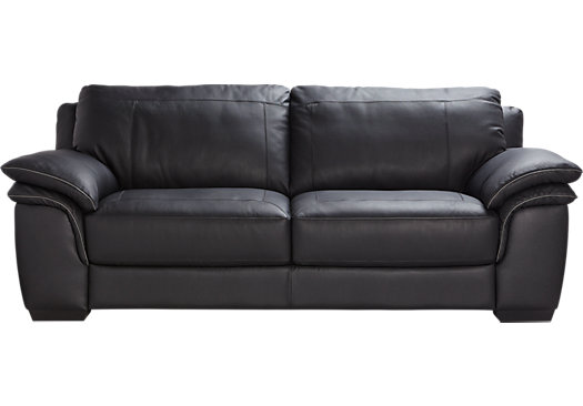 $899.99 - Grand Palazzo Black Leather Sofa - Classic - Contemporary,