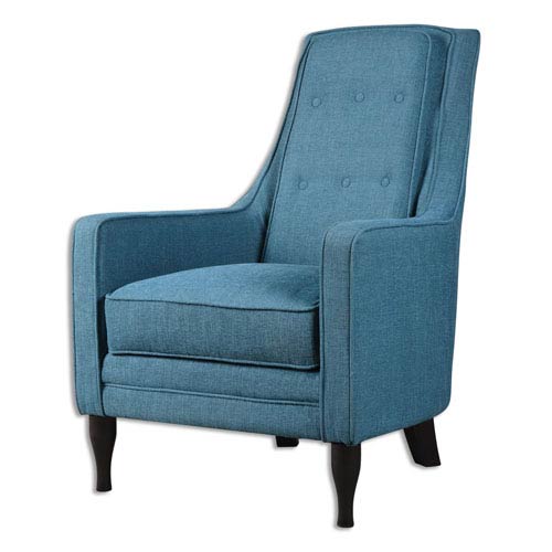 Uttermost Katana Peacock Blue Armchair 23192 | Bellacor