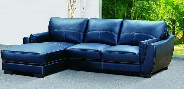 2018 trendy blue leather sofas for bright homes