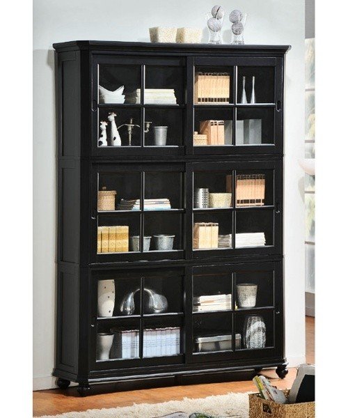 Wood Bookcase With Glass Doors - Ideas on Foter