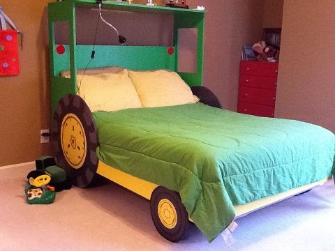 Tractor bed, can modify boys beds to this design in a single bed