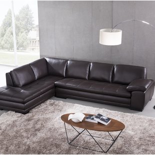 Brown Leather Sectionals You'll Love | Wayfair