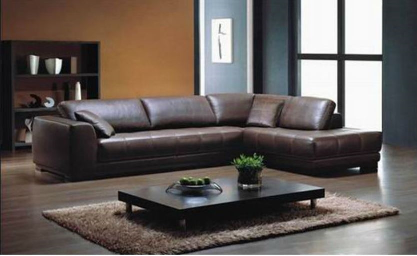 Red leather sectional | L shaped sectional sofas | Red leather sofa