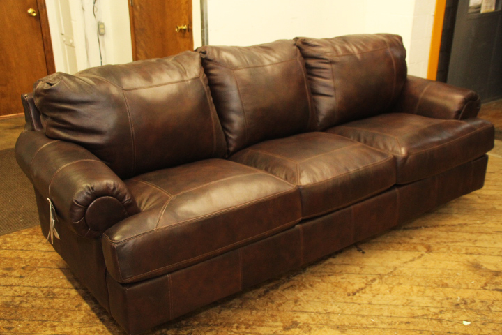 Ashley Brown Leather Sofa u2013 Pittsburgh Furniture Outlet