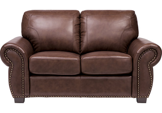 $868.00 - Balencia Dark Brown Leather Loveseat - Classic - Traditional,