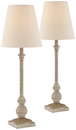 Loreno Whitewash Buffet Lamps Set of 2 - - Amazon.com