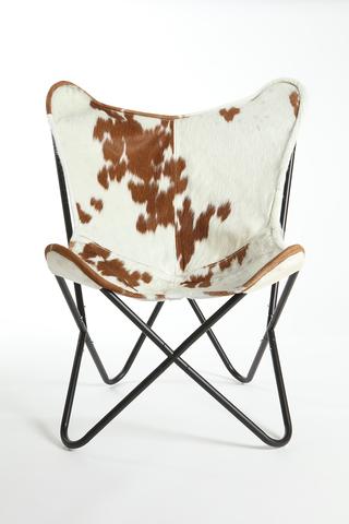 Brown & White Cowhide Butterfly Chair u2013 Gaucho Cowhide Rugs