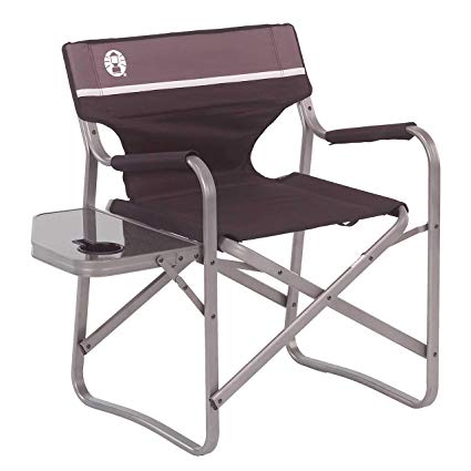 Amazon.com : Coleman Portable Deck Chair with Side Table : Camping