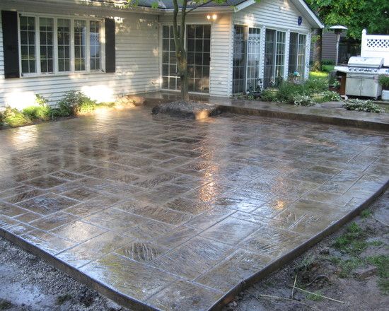 stain, Patio Stamped Concrete Design, Pictures, Remodel, Decor and