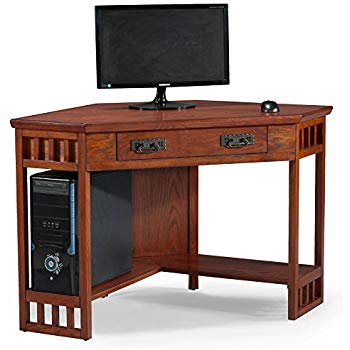 Amazon.com: Leick Corner Computer and Writing Desk, Mission Oak