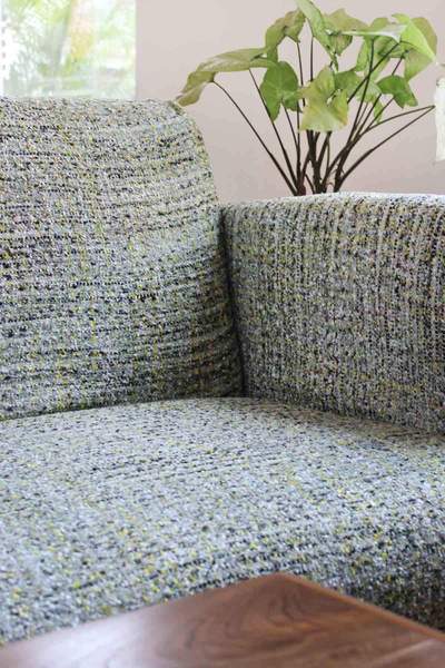 GREEN WATER TWEED GREEN UPHOLSTERY FABRIC - Freedom Tree