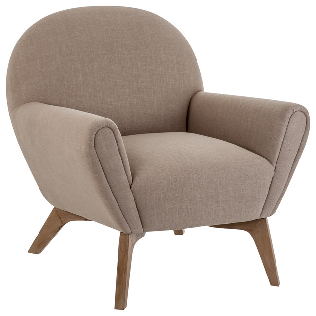 Vical Home Cream Armchair - Midcentury - Armchairs And Accent Chairs
