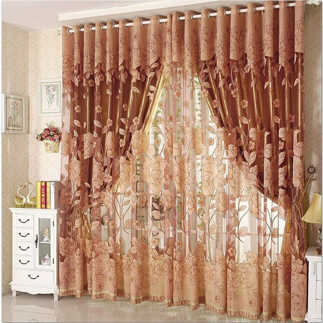 byetee] Luxury Custom Tulle Curtains For Living Room Fabrics Burnout