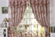 Luxury modern leaves designer curtain tulle window sheer curtain set