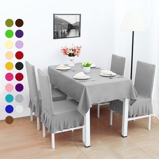 Shop 4Pcs Stretch Dining Room Chair Covers Seat Protector - On Sale