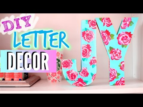 DIY Room Decorations: Easy Floral Block Letters - videoparticular.com