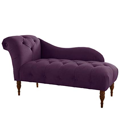 Amazon.com: Skyline Furniture Tufted Fainting Sofa, Velvet Aubergine