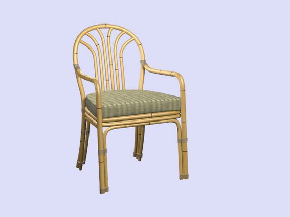 Bamboo armchair 3d model 3D Studio,3ds max files free download