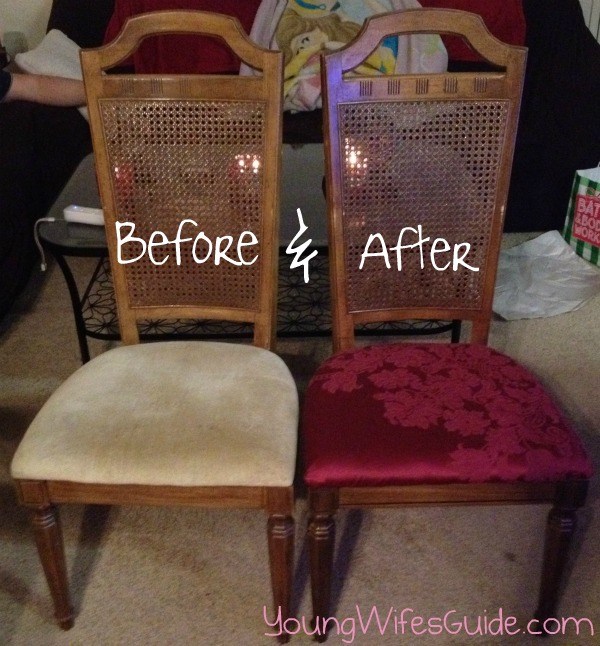 Recover Old Chairs - For Less than $5 - Young Wife's Guide