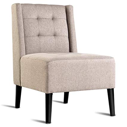 Amazon.com: Casart Armless Accent Chair Modern Bedroom Living Room