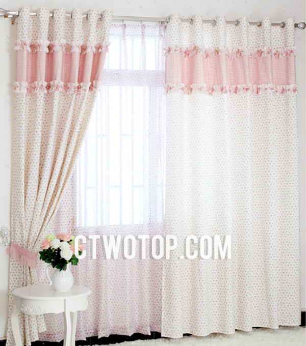 Captivating Girls Floral Curtains Decorating with Girls Favorite