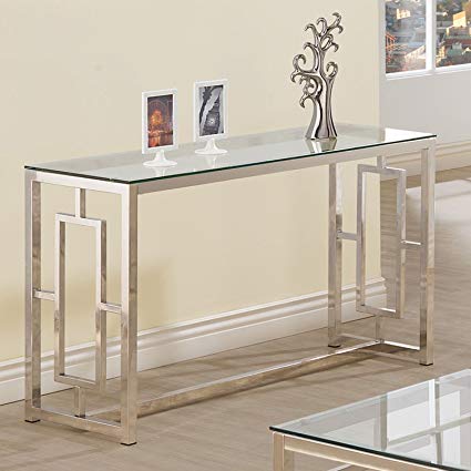 Amazon.com: Console Table for Entryway Glass Top Modern Hall Room