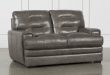 Gina Grey Leather Loveseat | Living Spaces